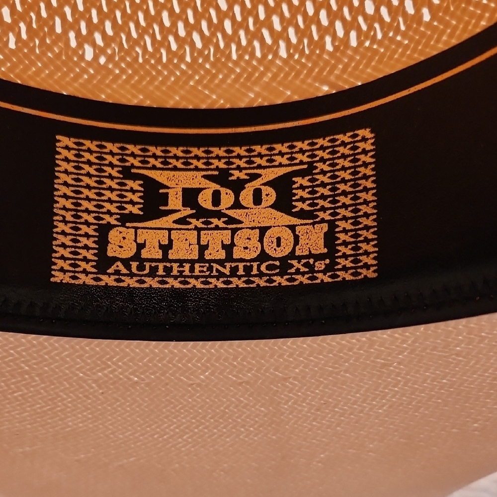 Stetson Beige Western Hat with Brown Band - Picture 4 of 10